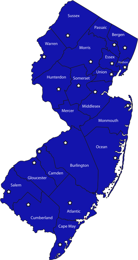 New Jersey map